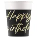 Elegancki zestaw papierowych kubków z napisem „Happy Birthday”, 8 sztuk, 200 ml