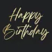 Eleganckie serwetki papierowe z napisem "Happy Birthday" – 2-warstwowe, 33x33 cm, 20 sztuk