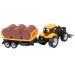 Engineering Truck: Zestaw traktor z przyczepą i beczkami oleju 28 cm