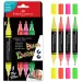 Faber-Castell: Black Edition Shake &amp; Paint dwustronny zestaw kolorowych markerów 3 mm i 1 mm, 4 sztuki