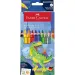 Faber-Castell: Jumbo GRIP zestaw kredek z dinozaurami 8+2 sztuki