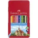 Faber-Castell: Zestaw 12 kolorowych kredek w metalowym pudełku