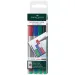 Faber-Castell: Zestaw markerów foliowych Multimark M – 4 szt.