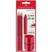Faber-Castell: Zestaw piśmienniczy Grip czerwony z temperówką