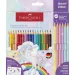 Faber-Castell: zestaw 24 kredek GRIP z 6 pastelowymi kolorami