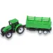 Farm Truck: Zielony, dwuczęściowy zestaw traktor z przyczepą