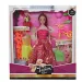 Fashion Girl: Zestaw lalek i dzieci z rowerem i akcesoriami 28 cm