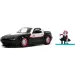 Figurka Marvel Ghost Spider i model samochodu 1990 Mazda Miata 1/32 - Simba Toys