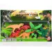 Figurki dinozaurów z roślinami