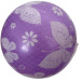 Fioletowa gumowa piłka z motywem motyli, 23 cm