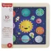 Fisher-Price: Drewniana układanka z planetami Układu Słonecznego – Mattel