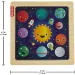 Fisher-Price: Drewniana układanka z planetami Układu Słonecznego – Mattel