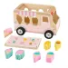 Fisher-Price: Drewniany wózek z lodami sorter kształtów - Mattel