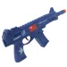 Flint Gun: Niebieski wojskowy karabin maszynowy z funkcją imitującą strzał, 30 cm