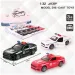 Ford Mustang policyjny metalowy model samochodu z funkcją pull-back w skali 1/32, dostępny w różnych wariantach.