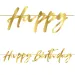 Girlanda „Happy Birthday” – w kolorze złotym