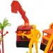 Heavy Duty: Zestaw do zabawy w budownictwo z samochodami na napęd frykcyjny i akcesoriami