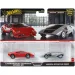 Hot Wheels Deluxe zestaw dwóch samochodzików Lamborghini Countach LP5000 QV i Lancia Stratos Zero – Mattel