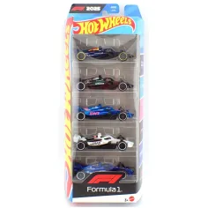 Hot Wheels Formuła 1 zestaw 5 samochodzików 1/64 – Mattel