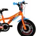 Hot Wheels rower dziecięcy 14” z uchwytem na bidon i bocznymi kółkami w kolorze pomarańczowo-czarnym – rower Dino Bikes