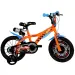 Hot Wheels rower dziecięcy 16" z uchwytem na bidon i bocznymi kółkami w pomarańczowo-czarnym kolorze – rower Dino Bikes