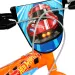 Hot Wheels rower dziecięcy 16" z uchwytem na bidon i bocznymi kółkami w pomarańczowo-czarnym kolorze – rower Dino Bikes