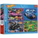 Hot Wheels samochody wyścigowe — zestaw 4 puzzli po 250 elementów - Trefl zdjęcie 1