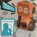 Interaktywny robot RC TalkBot z trybem walkie-talkie w kolorze pomarańczowym 2,4GHz