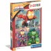 Iron Man i jego niesamowici przyjaciele 2x20-elementowe puzzle Supercolor - Clementoni