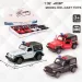 Jeep Wrangler policyjny model samochodu metalowy z mechanizmem pull-back w kilku wariantach 1/32