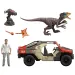 Jurassic World: Zestaw pojazdów bojowych z wyrzutnią i Welociraptorem – Mattel