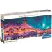 Kolorowa zimowa noc 1000-elementowe HQC puzzle panoramiczne 98x33cm - Clementoni
