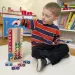 Kolorowy drewniany garaż z samochodami do sortowania według numerów - Melissa &amp; Doug