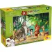 Księga dżungli 2 w 1, maxi puzzle 35 elementów i kolorowanka 70x50 cm – Lisciani