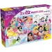 Księżniczki Disneya 2 w 1 maxi puzzle 2x24 elementy i kolorowanka - Lisciani