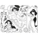 Księżniczki Disneya 2 w 1 maxi puzzle 4x48 elementów i kolorowanka 35x25 cm - Lisciani