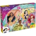 Księżniczki Disneya 2 w 1 puzzle 24-elementowe i kolorowanka 35x25 cm - Lisciani