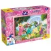 Księżniczki Disneya Tęczowe 2 w 1 puzzle i kolorowanka 108 elementów 70x50 cm - Lisciani