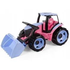 Lena: Olbrzymi traktor z przednim ładowaczem w kolorze różowym, 62 cm