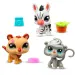 Littlest Pet Shop: Zebra, tygrys, pawian zestaw figurek 3 szt. - Country vibes seria 2