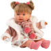Llorens: Alexandra — 42-centymetrowa płacząca lalka z smoczkiem w ubranku ze zwierzątkami