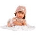 Llorens: Carla 42 cm płacząca lalka z smoczkiem i białym kocykiem