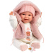 Llorens: Chloe, 38-centymetrowa płacząca lalka w różowej kamizelce