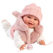 Llorens: Chloe, 38-centymetrowa płacząca lalka w różowej kamizelce