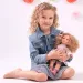 Llorens: Elena lalka w kwiecistej sukience z tiulem, z kręconymi blond włosami, 35 cm