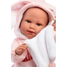 Llorens: Lina, 45 cm, płacząca lalka w ubranku z króliczymi uszami zdjęcie 3