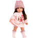 Llorens: lalka Sara 35 cm w różowej dzianinowej czapeczce.