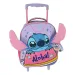 Luna: Disney Stitch Aloha dwukomorowy przedszkolny plecak na kółkach 27 x 10 x 31 cm zdjęcie 1