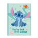 Luna: Disney Stitch Tajny pamiętnik z kłódką i długopisem z pomponem 12x18 cm, 60 stron
