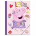 Luna: Gumowa teczka Peppa Pig na dokumenty A4, 25x35 cm